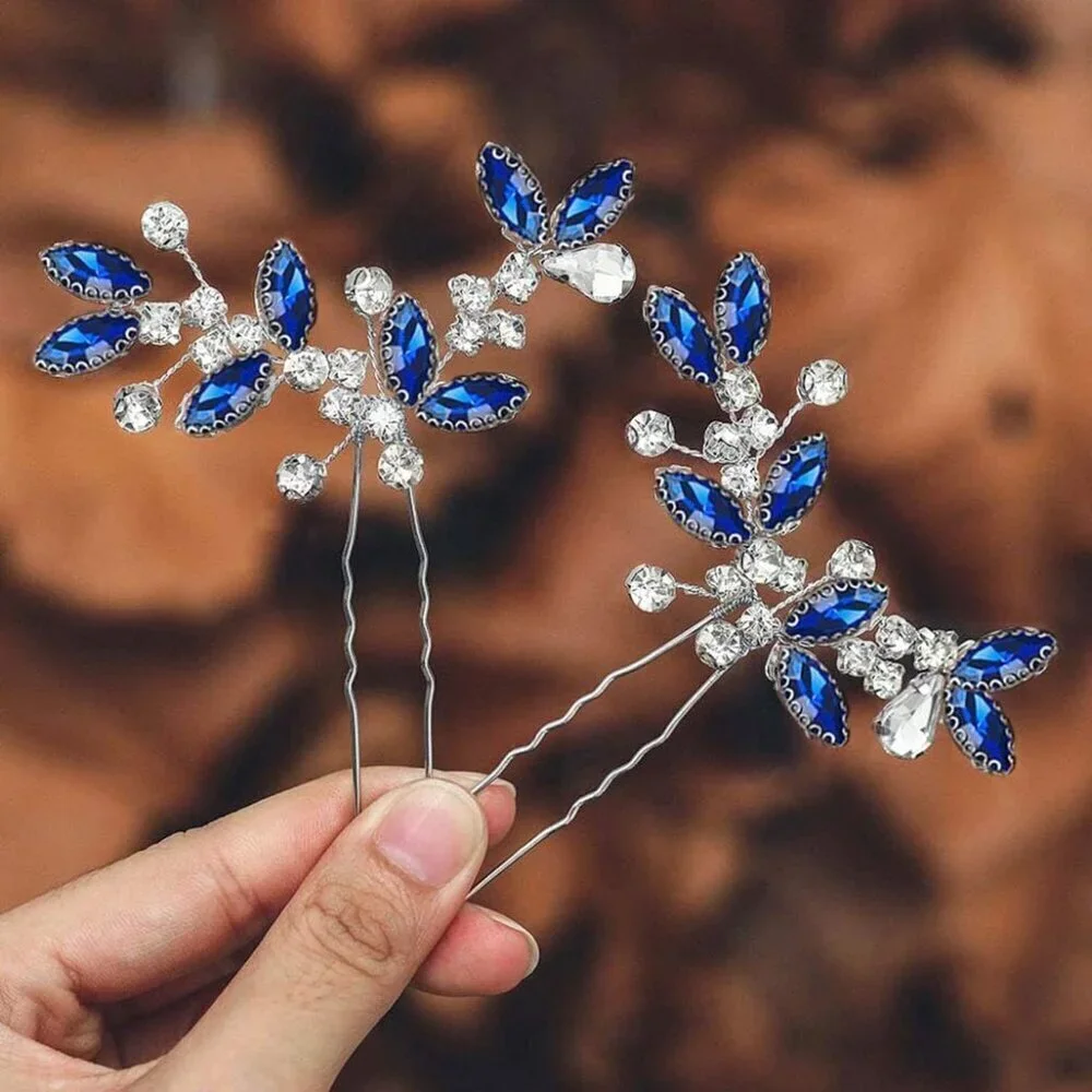 Crystal Bridal Hair Pins Rhinestone Bride Wedding Hair Piece Hair Accessories fo